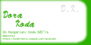 dora koda business card